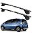 RACK P/ LONGARINAS ALPHA AÇO 02 (1,20M) HONDA FIT TWIST 2013 2014 - PRETO - Imagem 1