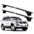 RACK P / LONGARINAS ALPHA AÇO 03 (1,30M) TOYOTA LAND CRUISER PRADO 2003 2004 2005 2006 2007 2008 2009 - PRETO - Imagem 1