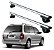 RACK P/ LONGARINAS ALPHA ALUMINIO 02 (1,16M) MAZDA MPV 1996 1997 1998 1999 2000 2001 2002 2003 - CINZA - Imagem 1