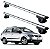 RACK P/ LONGARINAS ALPHA ALUMINIO 02 (1,16M) VW SPACE FOX WAGON 2006 2007 2008 2009 2010 2011 2012 2013 2014 2015 2016 2017 2018 2019 - CINZA - Imagem 1