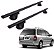 RACK P/ LONGARINAS ALPHA ALUMINIO 02 (1,16M) MAZDA MPV 1996 1997 1998 1999 2000 2001 2002 2003 - PRETO - Imagem 1