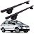 RACK P/ LONGARINAS ALPHA ALUMINIO 02 (1,16M) VW SPACE FOX WAGON 2006 2007 2008 2009 2010 2011 2012 2013 2014 2015 2016 2017 2018 2019 - PRETO - Imagem 1