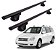 RACK P/ LONGARINAS ALPHA ALUMINIO 02 (1,16M) KIA CARNIVAL 1998 1999 2000 2001 2002 2003 2004 2005 2006 2007 2008 2009 2010 2011 2012 2013 - PRETO - Imagem 1