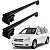 RACK P/ LONGARINAS SIGMA ALUMÍNIO 02 (1,16M) KIA CARNIVAL MPV 1998 1999 2000 2001 2002 2003 2004 2005 2006 2007 2008 2009 2010 2011 2012 2013 - PRETO - Imagem 1