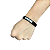 Pulseira de Silicone Preta e Branca SONAX - Imagem 3