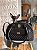 Bolsa Transporte Oval para Cães Xadrez Preto Cinza - Imagem 1