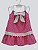 Vestido Infantil Rosa Floral com Laço - Imagem 1