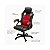 Cadeira De Escritório Gamer, Bright, Ergonômica, Estofado De Couro Sintético, Preta e Vermelha - 0602 - Imagem 2