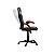 Cadeira De Escritório Gamer, Bright, Ergonômica, Estofado De Couro Sintético, Preta e Vermelha - 0602 - Imagem 4