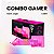 Combo Gamer 4X1 (Teclado+Mouse+Headset+Mousepad), Clanm Candy, Led RGB, Rosa - Imagem 2