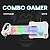 Combo Gamer 4X1 (Teclado+Mouse+Headset+Mousepad), Clanm Snow, Led RGB, Branco - Imagem 2