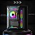 Gabinete Gamer Aquário, Clanm Rodan, Mini-ITX mATX, Vidro Curvo Temperado, Preto - Imagem 2