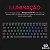 Teclado Sem Fio Mecânico Gamer 60%, Redragon DRACONIC PRO, RGB, 3-Modes, Switch Marrom, Preto - K530RGB-PRO - Imagem 3