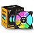 Ventoinha Cooler FAN (Kit Com 3 FAN), Clanm Eurus, 120mm, Led RGB, 4 Pinos, Preto - Imagem 1
