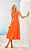 Vestido Midi Laranja Botões Dourados - Imagem 1