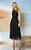 Vestido Feminino Midi Renda Detalhe Preto - Imagem 1