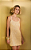 Vestido Feminino Curto Decote U Dourado - Imagem 1