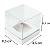 Caixa Para 1 Cupcake Individual Com Tampa Acetato 8,5x8,5x8,5 Branca - Imagem 3