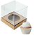 Caixa Para 1 Cupcake Individual Com Tampa Acetato 8,5x8,5x8,5 Branca - Imagem 5