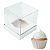 Caixa Para 1 Cupcake Individual Com Tampa Acetato 8,5x8,5x8,5 Branca - Imagem 1