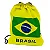 Mochila Amarela Verde Bandeira do Brasil 30x40cm - Imagem 1