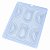 Forma Silicone BWB 3 Partes Coração Lapidado Fatias 200gr - Imagem 2
