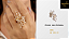 Anel Floral com Zircônia | Banhado a Ouro - Imagem 1