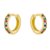 Brinco Argola Zircônias Coloridas no Ouro BM578-O - Imagem 1