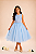 Vestido Infantil Juvenil Renda Dublada Azul 4 ao 16 - Imagem 1