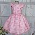 5362 Vestido Infantil Rosado Borboleta Devorê 1 ao 4 - Imagem 1