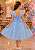 Vestido Festa Azul Renda Color 4 ao 16 - Imagem 3