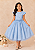 Vestido Festa Azul Gliter 4 ao 12 - Imagem 2