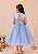 Vestido Festa Azul Gliter 4 ao 12 - Imagem 3