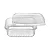 Pote Plástico Retangular 500ml C/Tampa - Imagem 1