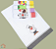 Kit 5 peças - Pano de prato - Aplicação em patchwork e barra estampada - Imagem 1