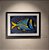 Salema Azul Policromática Linogravura A3 - Imagem 1