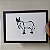 Quadro Linogravura Cor de Burro Quando Foge A3 - Imagem 1