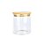 Pote de Vidro com Tampa de Bambu Redondo - 440ml - Imagem 1