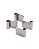 Kit 10 Placa Fixa Para Paleteira 2TON - Imagem 1