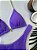 Top cortininha com corrente ouro Shine lilas + calcinha fita 013 - Imagem 3