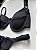 Top aro meia taça 093 + calcinha frufru shine preto - Imagem 1