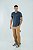 CAMISETA BÁSICA COM SILK - AZUL MASCULINA - Imagem 2