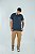 CAMISETA BÁSICA COM SILK - AZUL MASCULINA - Imagem 3