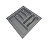 Porta Talheres Cinza 39 x 43cm FGV - Imagem 1