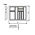 Porta Talheres Cinza 73 x 43cm FGV - Imagem 2