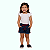 Short Jeans Infantil com Fita – Ref. 12 - Imagem 1