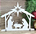 Enfeite MDF Natal Presépio Nascimento Jesus 25 x 21 cm com Suporte - Imagem 3