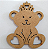 Kit com 50 Unidades de Aplique Ursinha em MDF - Imagem 1