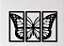 Conjunto 3 Quadros em MDF Borboleta - Decoração Elegante - Imagem 1