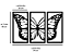 Conjunto 3 Quadros em MDF Borboleta - Decoração Elegante - Imagem 2